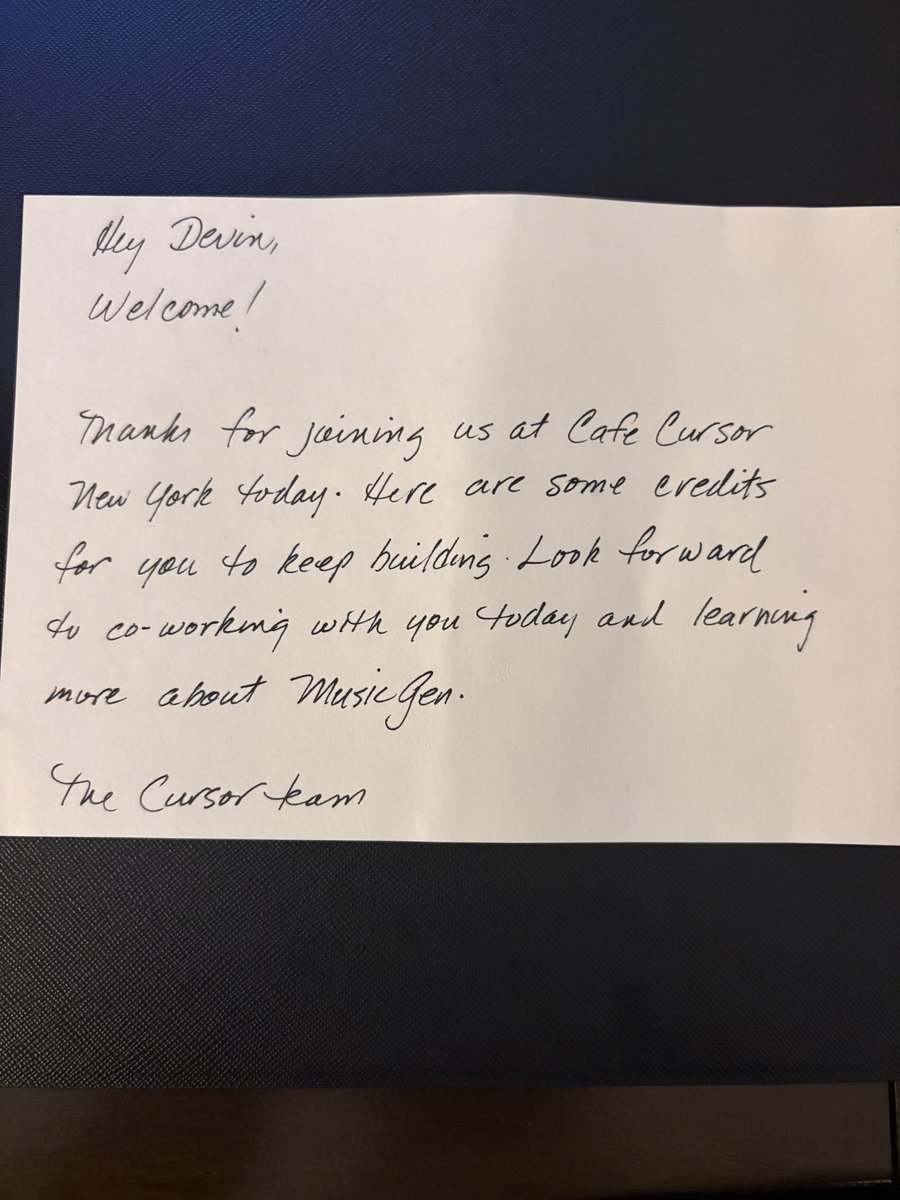 DevinDevDevin's tweet image. thanks for the credits and coffee 🖤@cursor_ai