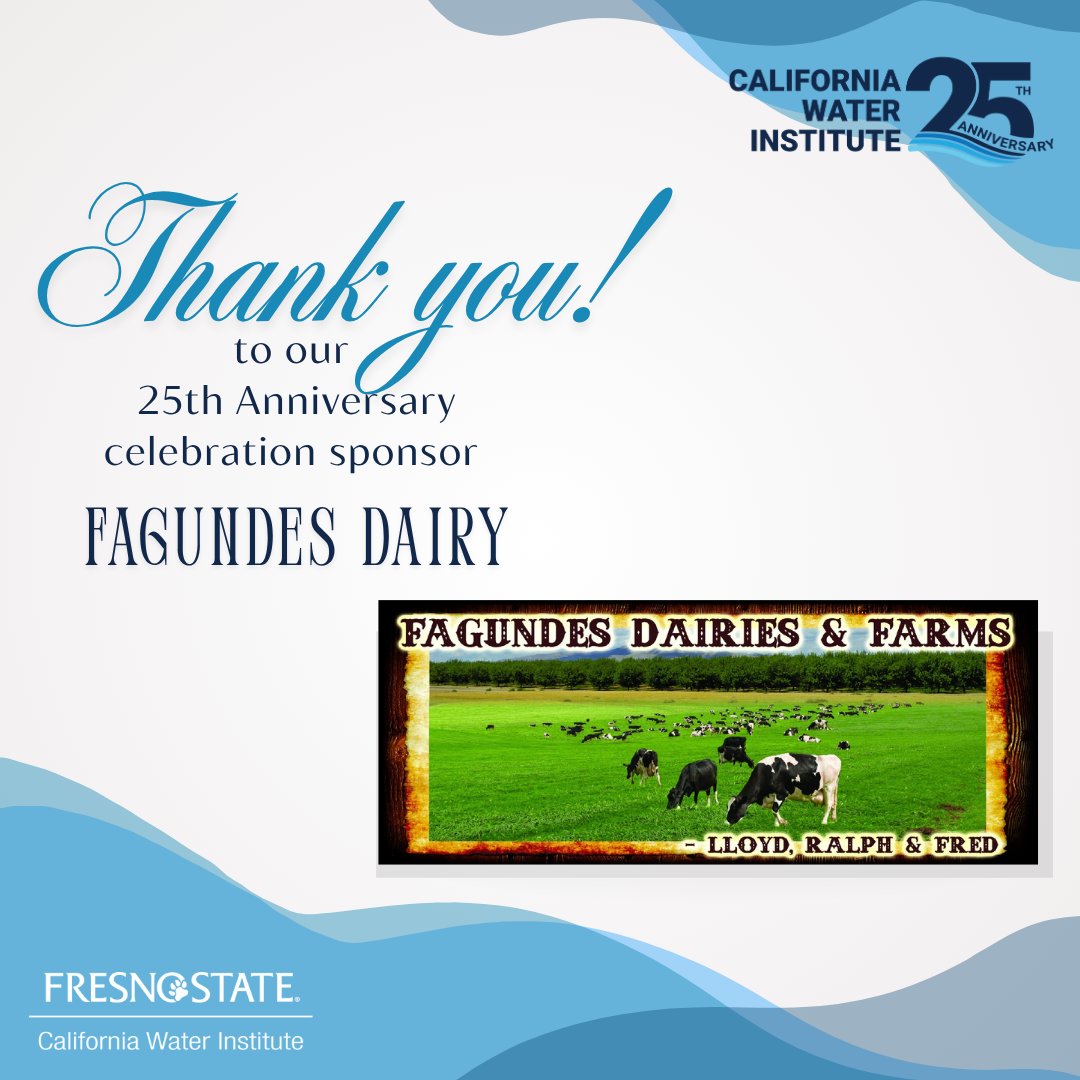 FSCWI's tweet image. Thank you to Fagundes Dairy, Sponsor of our 25th Anniversary celebration! Family-run and rooted in California’s Central Valley, they continue a tradition of quality, sustainability, and care for land and livestock. Learn more about Fagundes Dairy here: bit.ly/3Jm7iOa
