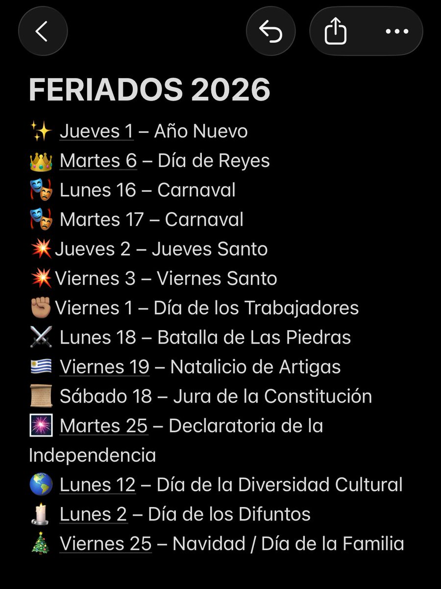 Bueno, vamos a lo importante FERIADOS 2026: