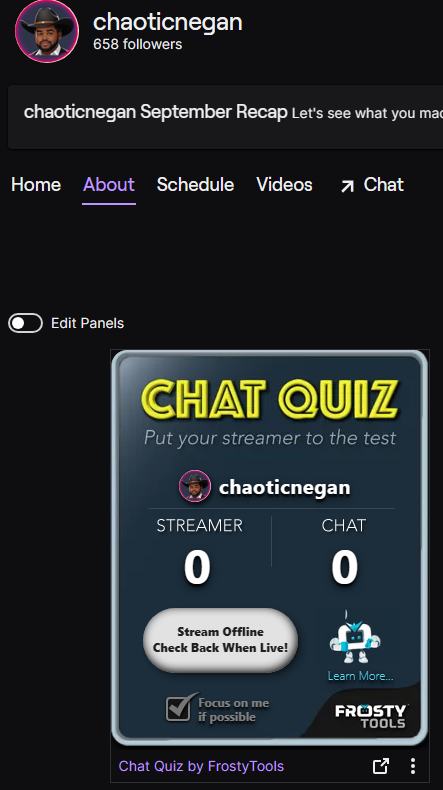 Been waiting on my chat to use it I freaking love frosty tools I swear one of my mods is constantly in a fight with Frosty its one of my favorite things