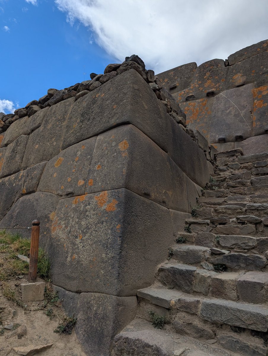DefensorAstra's tweet photo. Just got back from horseback riding in/around the Sacred Valley in Peru &amp; saw Ollantaytambo &amp; Machu Picchu for myself @derek__olson @Nerdrotics @QTRBlackGarrett @xraygirl_ Stone work is fascinating w/clear delineations between styles &amp;/or levels of capability.

At Ollantaytambo: https://t.co/zb1ZqRmcdf