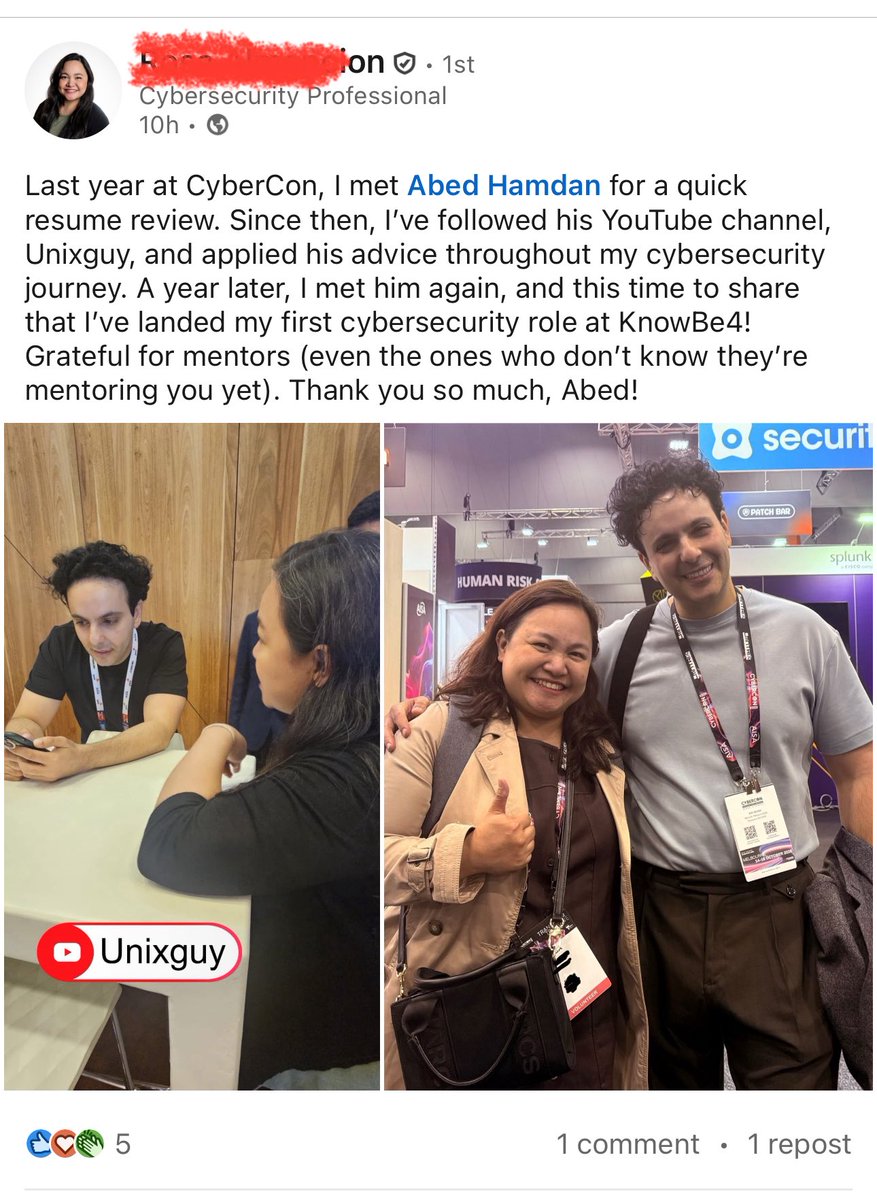 unixguy_cyber's tweet image. Amazing what 12 months of hard work can do 🫡