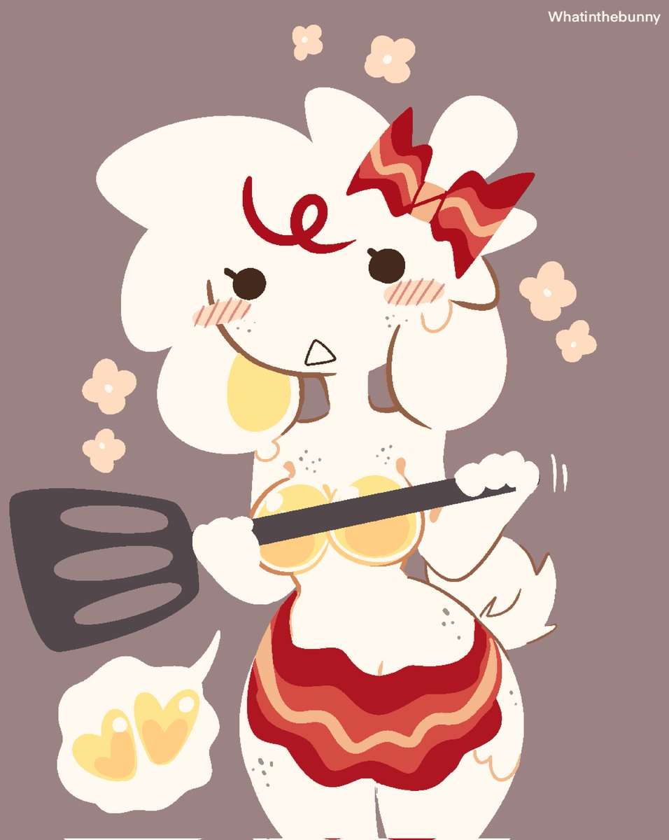 whatinthebunny's tweet image. as thanks for liking her egg dog has brought you a gift !!