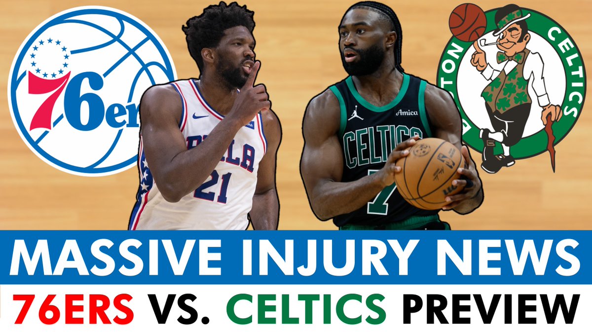 MASSIVE injury news for both the Sixers and Celtics ahead of tomorrow's game + a FULL 76ers vs. Celtics preview!

WATCH: youtube.com/watch?v=pDZ4H_…

<a href="/ChatSports/">Chat Sports</a>