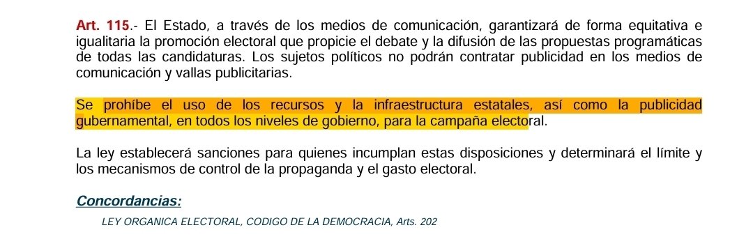Las instituciones públicas NO pueden hacer campaña.