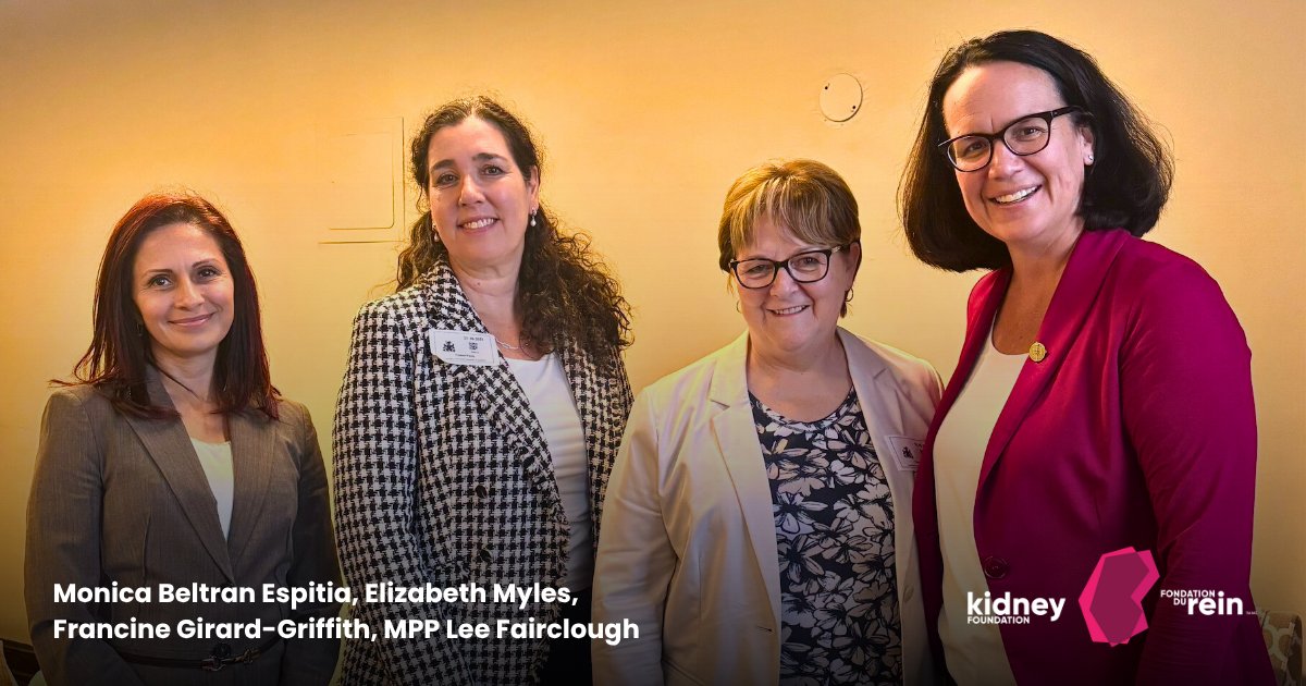 kidneycanada's tweet photo. A powerful first day at Queen’s Park! We met with #Ontario MPPs to discuss the growing impact of chronic kidney disease and the need for prevention, early detection & equitable care. We’re grateful for the thoughtful conversations and commitment to #KidneyHealth! #CKDFramework https://t.co/VJ0srLcL6o