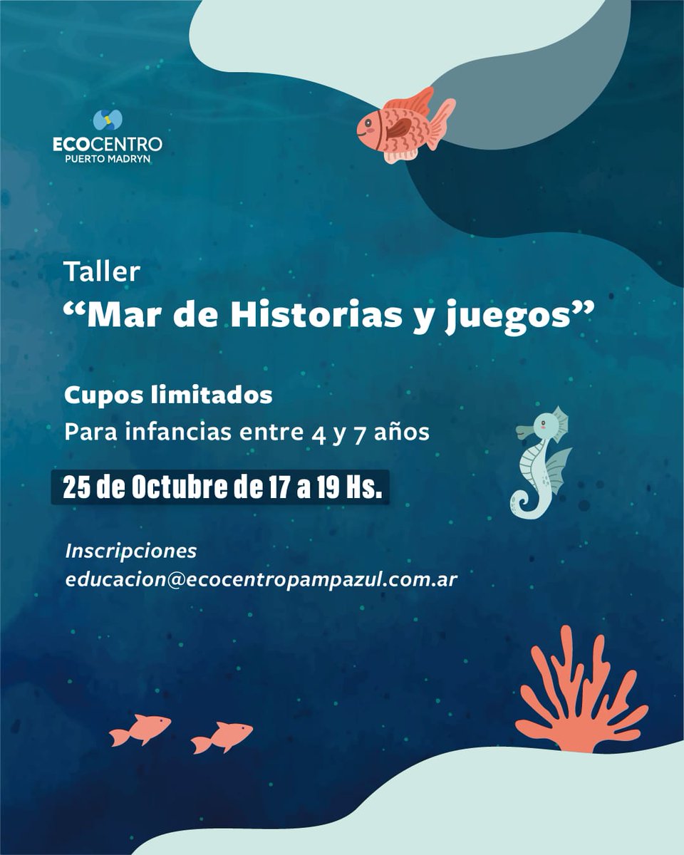 #PuertoMadryn #Sociedad #Infancias

Se realizará el Taller “Mar de Historias y Juegos” en el Ecocentro Puerto Madryn
<a href="/diegotemadryn/">Diego Gonzalez</a> 

noticiaspmy.com/se-realizara-e…