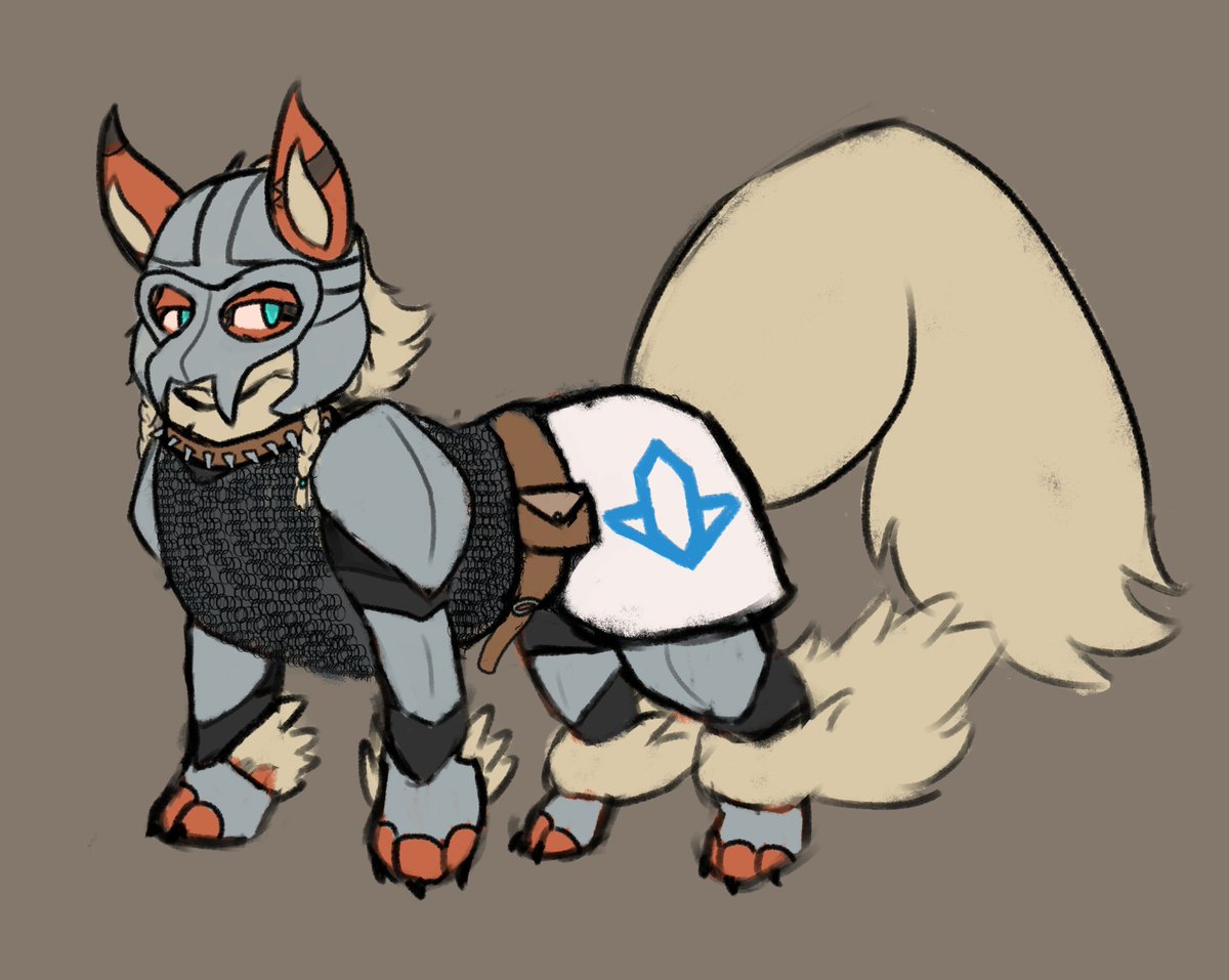 Linzolle's tweet photo. oh yeah this was a character design doodle i did a bit ago. arcanine knight Patricia (or arcaknight if you will) https://t.co/Hy0NEW3Kpw