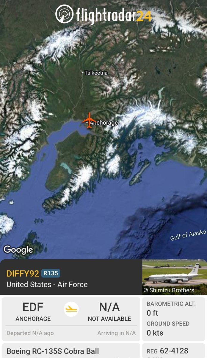 sipjack1776's tweet image. RC-135S Cobra Ball 
#AE01D7/62-4128/DIFFY92
Pinging on ground at Anchorage 
@Borrowed7Time @stefano_alessi @MRAIDANya