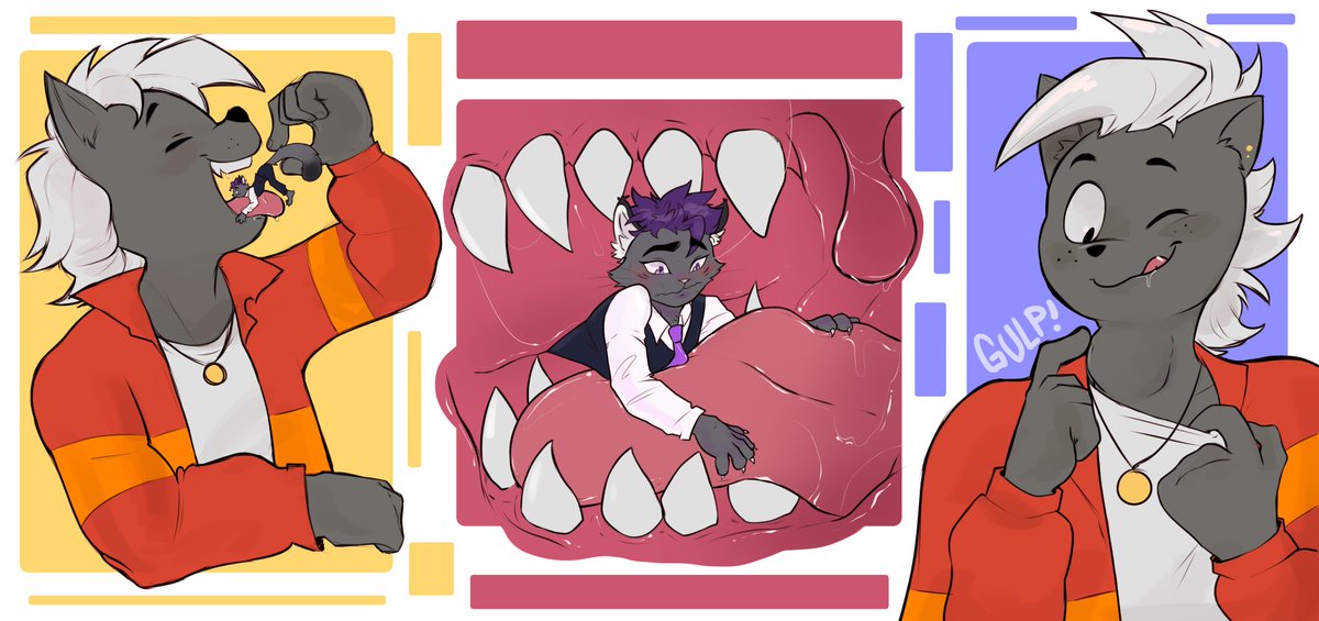 pinkliltreat's tweet photo. Some comic commissions I've made <3
#vore #gianttiny https://t.co/2zlJkrPDl5