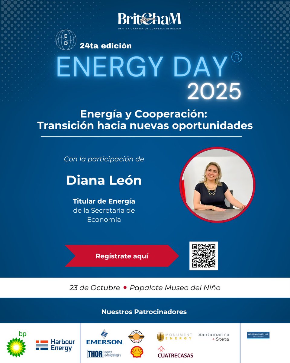 Líderes del sector público y regional nos acompañan en la 24ª edición del #EnergyDay2025 ⚡️

✅ Marco Nieto 

✅ Beatriz Robles 
<a href="/beatrizroblesgs/">Bety Robles</a> 

✅ Maricarmen Medrano 
<a href="/mcmg0506/">Maricarmen Medrano</a> 

✅ Diana León 
<a href="/Diana_LnC/">Diana León</a> 

📅 23 OCT | CDMX
👉 Regístrate: lnkd.in/ejZb_-C5