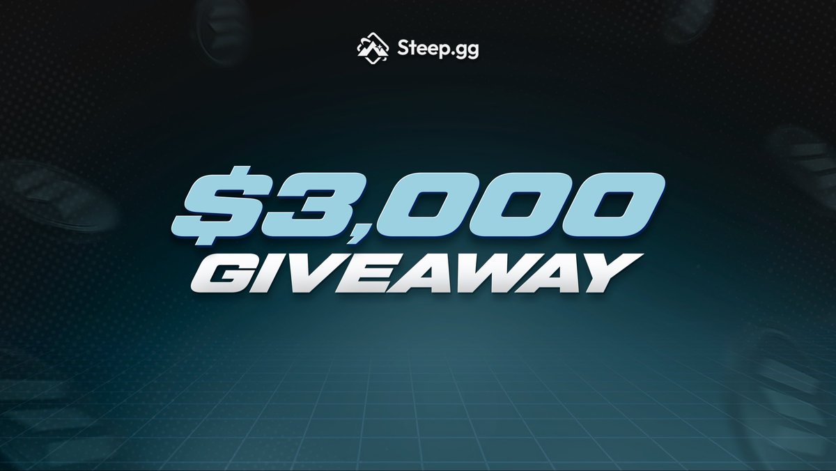 💰 $3,000 Giveaway | 72h ⏳

How to Enter:
1️⃣ Follow <a href="/steepdotgg/">SteepGG</a>
2️⃣ Like &amp; RT this post
3️⃣ Tag a friend below 👇

6 Winners → $500 each.