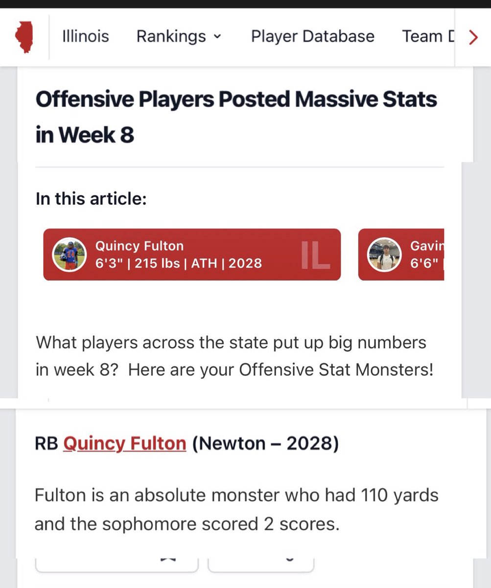 Thanks <a href="/PrepRedzoneIL/">Prep Redzone Illinois</a> <a href="/scottybscout/">Scott Burgess</a>