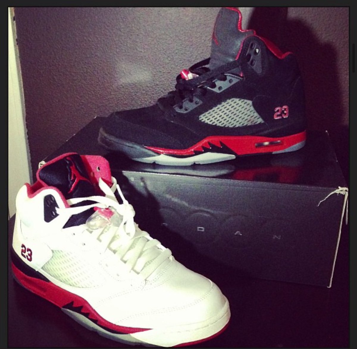 Back in 2013 I had these customs made of a Jordan 5 reverse fire red, would be cool to see a real pair made from Jordan Brand