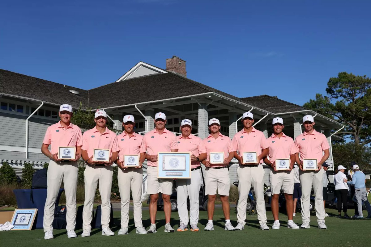 BrentleyGC's tweet photo. .@GatorsGolf coasts to 12-shot win over Texas on Tuesday at the Williams Cup.

Gators were 28 under at the turn today before giving up several shots late; Zack Swanwick went double bogey-bogey to close to miss out on his first college win. Notre Dame's Nate Stevens instead wins by a shot.

Still, Florida, ranked 26th in the nation entering this event, should vault up the rankings after this.

Some other notable results down the leaderboard:

• Host UNC ties Louisville for third behind Niall Shiels-Donegan's solo fifth

• Texas sophomore Daniel Bennett places second, his fourth career college runner-up

• No. 1 Utah ties Oklahoma for 7th, while Sooners star Jase Summy, who was T-1 at fall-opening Carmel Cup, posted a T-43, his second straight finish outside the top 30

• In just his second start of the season, world No. 1 amateur Jackson Koivun tied for 10th while Auburn finished 9th, 35 shots back of Florida