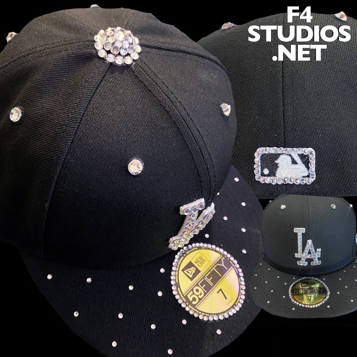 Custom Bling on LA Dodgers Hat.  Go Dodgers!!!   @hollyhood_davis CALL US (323) 428-6466 #F4STUDIOS  #customboxingoutfits #boxingoutfits  #customboxinggear  #customoutfit #proboxer #boxinguniforms  #boxing #boxinggear #customboxinguniforms #ringattire #dodgers #dodgerstadium