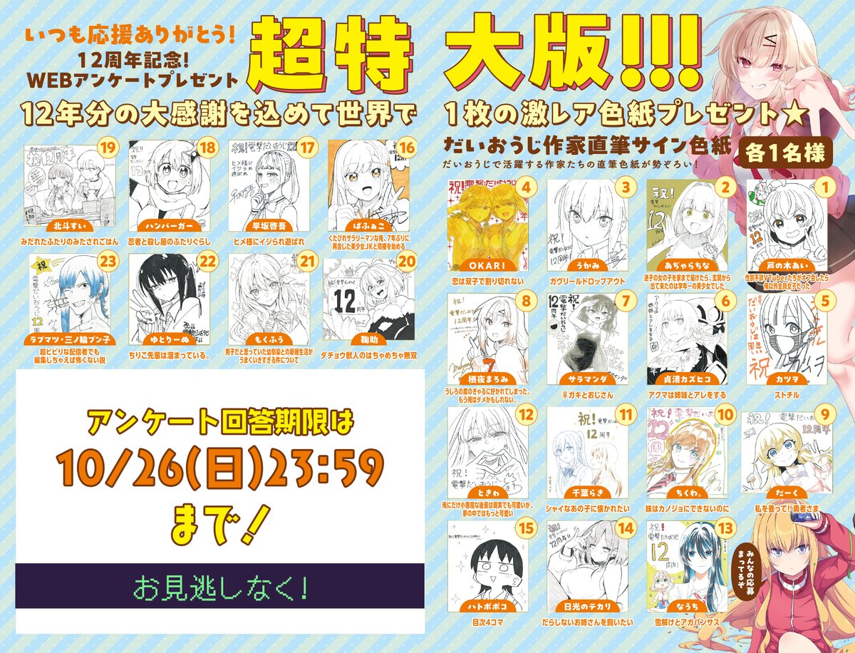 C104 ガヴリールドロップアウト リゾートうかみ 直筆イラストサイン