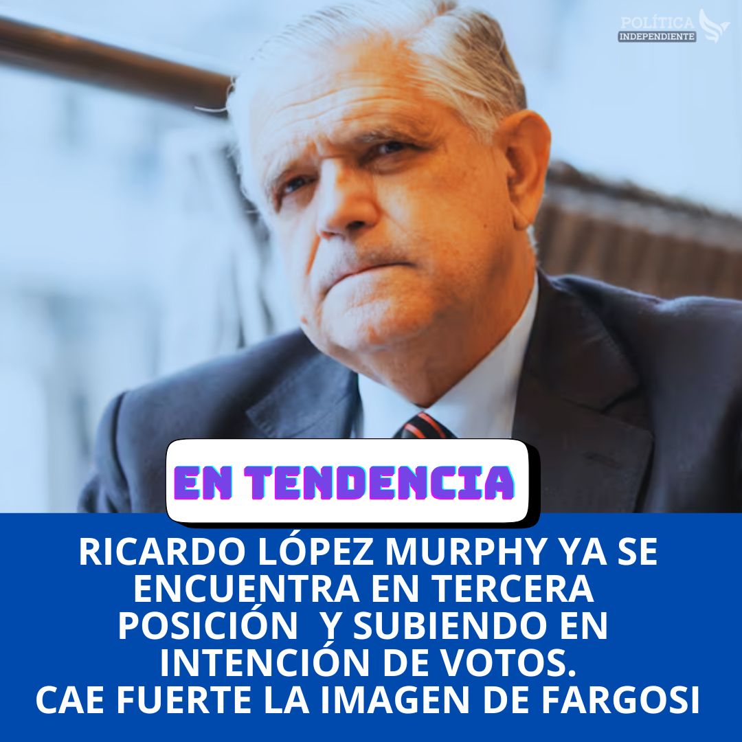 PoliticaIndep's tweet image. 🔵¿Podrá dar el gran golpe? López Murphy sueña con hacer un excelente número en las legislativas