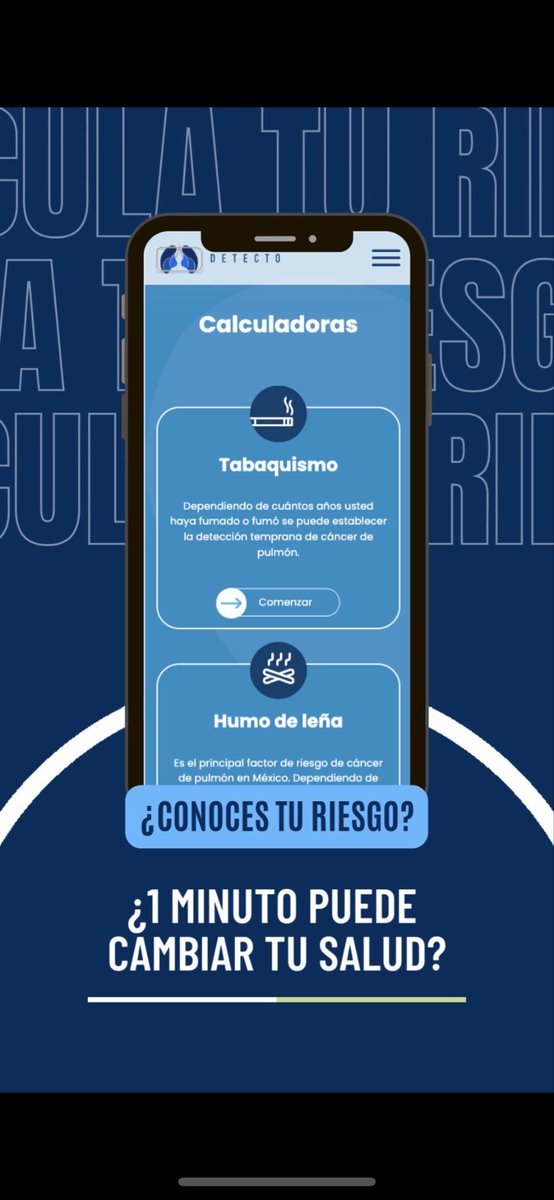 ¿Cuál es tu riesgo?

1 minuto ⏱️ Respuestas claras ✅ 100% gratis 🎯

Nuestra calculadora te dice si eres candidato para un chequeo preventivo.

👉 Pruébala ahora: detecto.mx/calculadora/

detecto.mx
📞 55 89 75 97 55 detecto.incan@gmail.com