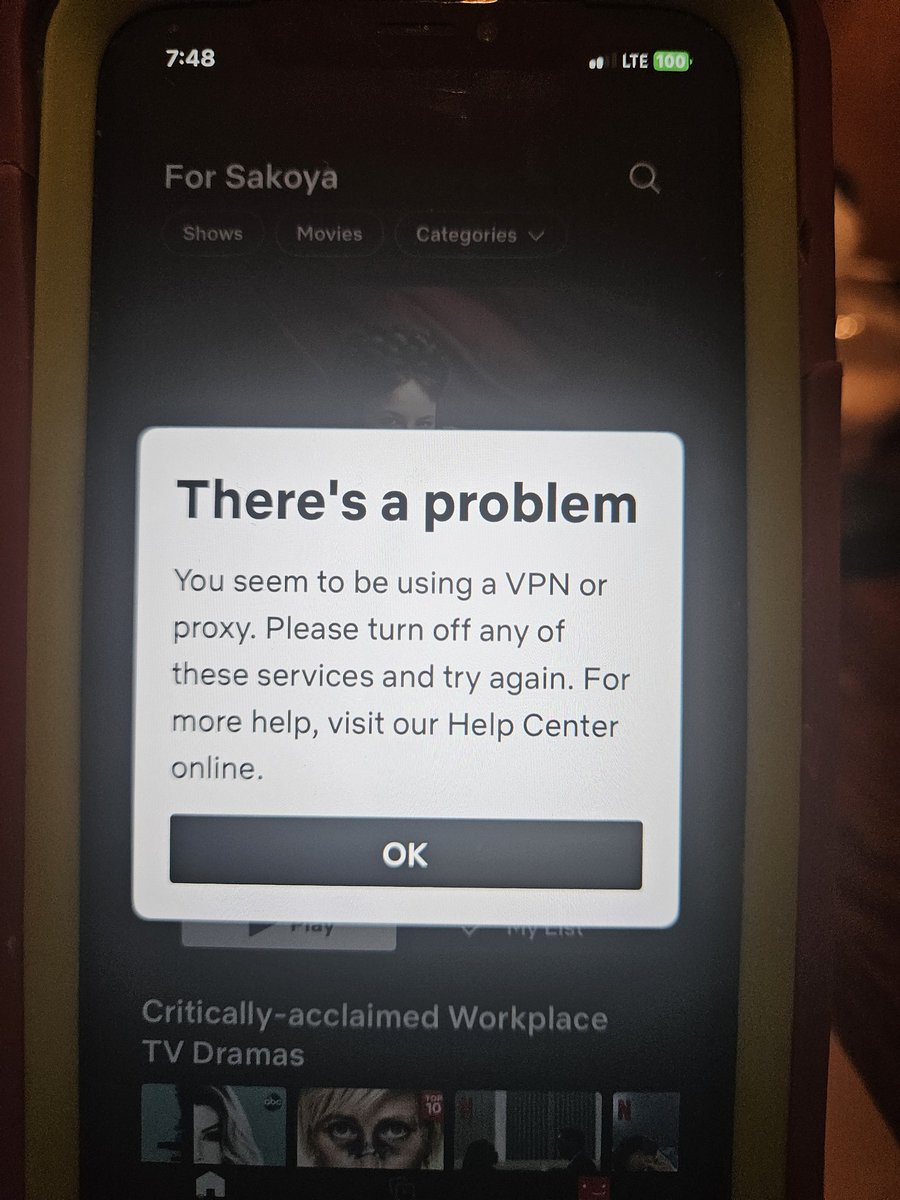 Well, can't use a VPN to watch #wwe on #neflix anymore  😒