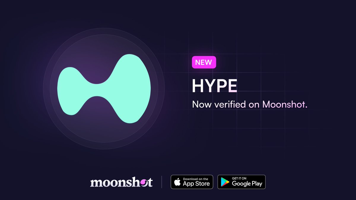 moonshot's tweet photo. Hyperliquid ($HYPE) is now verified on Moonshot. https://t.co/0f2QlCqMnI