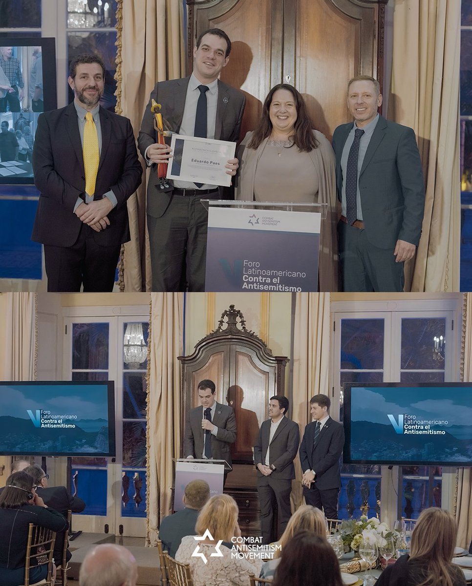 En el Palácio da Cidade de Rio de Janeiro se llevó a cabo la cena apertura de nuestro V Foro Latinoamericano contra el Antisemitismo. El evento contó con más de 100 invitados, entre diplomáticos, funcionarios locales, representantes de la comunidad judía y una delegación de 18