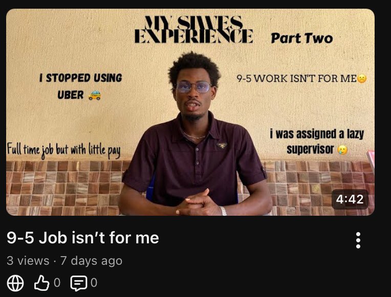 JOkboye's tweet photo. New content 

“9-5 Job isn’t for me 
https://t.co/zGRQfKcjnY
“ https://t.co/vOCxqhCzmP
