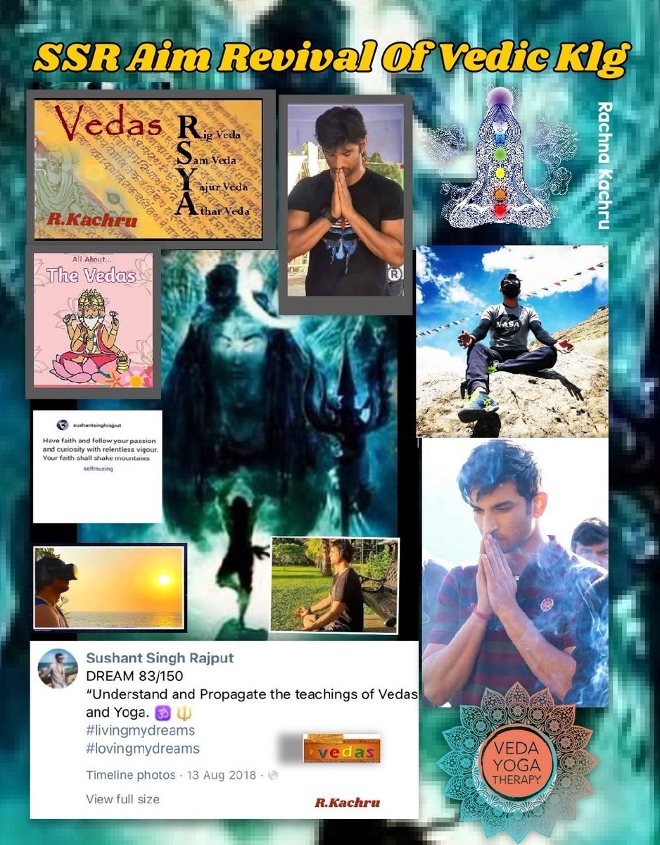 🔱Har Har Mahadev🔱

#SushantSinghRajput𓃵 was Truly
Inspired by The Effectiveness of Vedas
&amp; Yoga on Human Minds. In Carving Out
the Niche Journey in his Life &amp; Career,
The Teachings of Vedas &amp; Yoga have
Played a Significant Role
#ManWithVision🦋

TL~SSR Aim Revival Of Vedic Klg