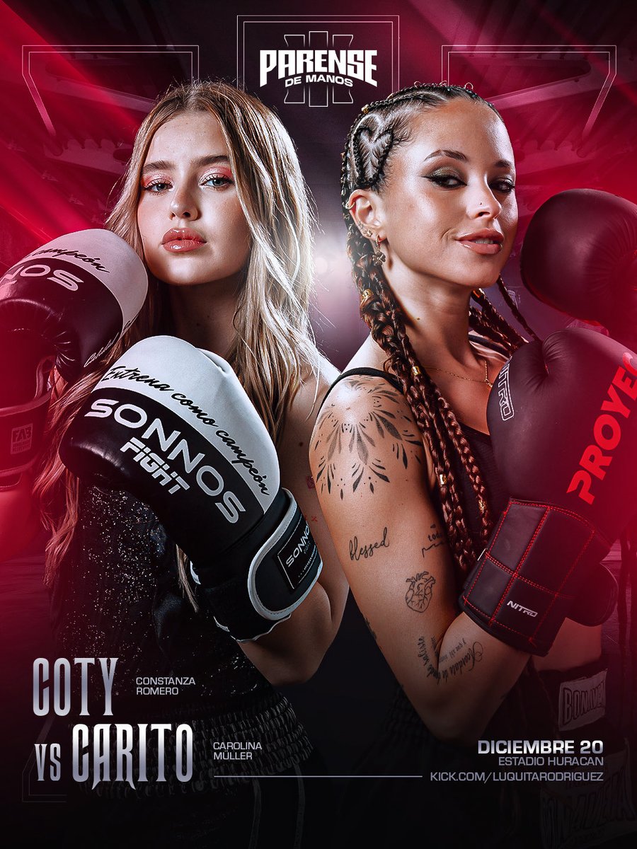 El 20 de Diciembre en el palacio ducó <a href="/caritomuller__/">𝑪𝒂𝒓𝒊𝒕𝒐 🦋</a> se enfrentara a <a href="/cotyrommero_/">constanza</a> frente a miles de personas, no te olvides de comprar tu entrada en el link de la Bio