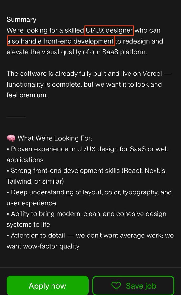 davidyu37's tweet image. Remember when "full-stack developer" just meant you knew both frontend and backend?
Those were simpler times.
Now with AI in the picture, the job description has gotten... ambitious.
Companies are out here expecting developers to: