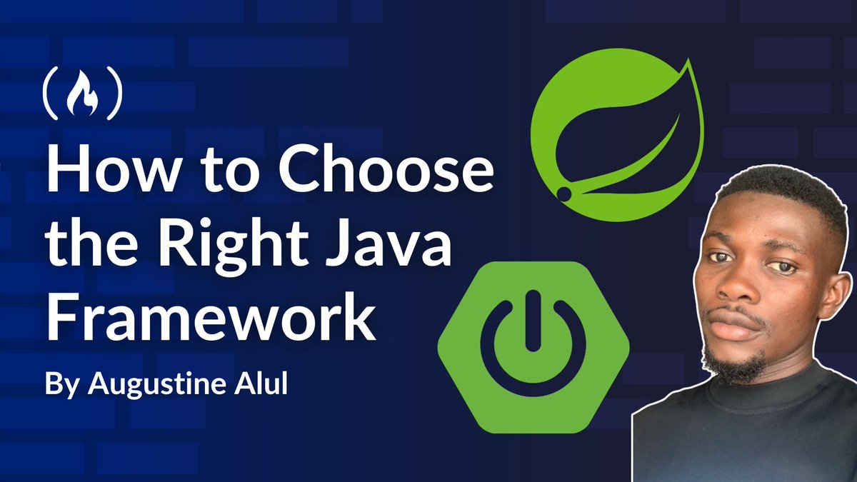 freeCodeCamp's tweet image. If you're building Java apps, you'll want to choose the right framework for what you're working on.
And in this guide, Augustine compares Spring vs Spring Boot in detail.
He explains their key features and differences, how they work, and walks you through building a demo app…