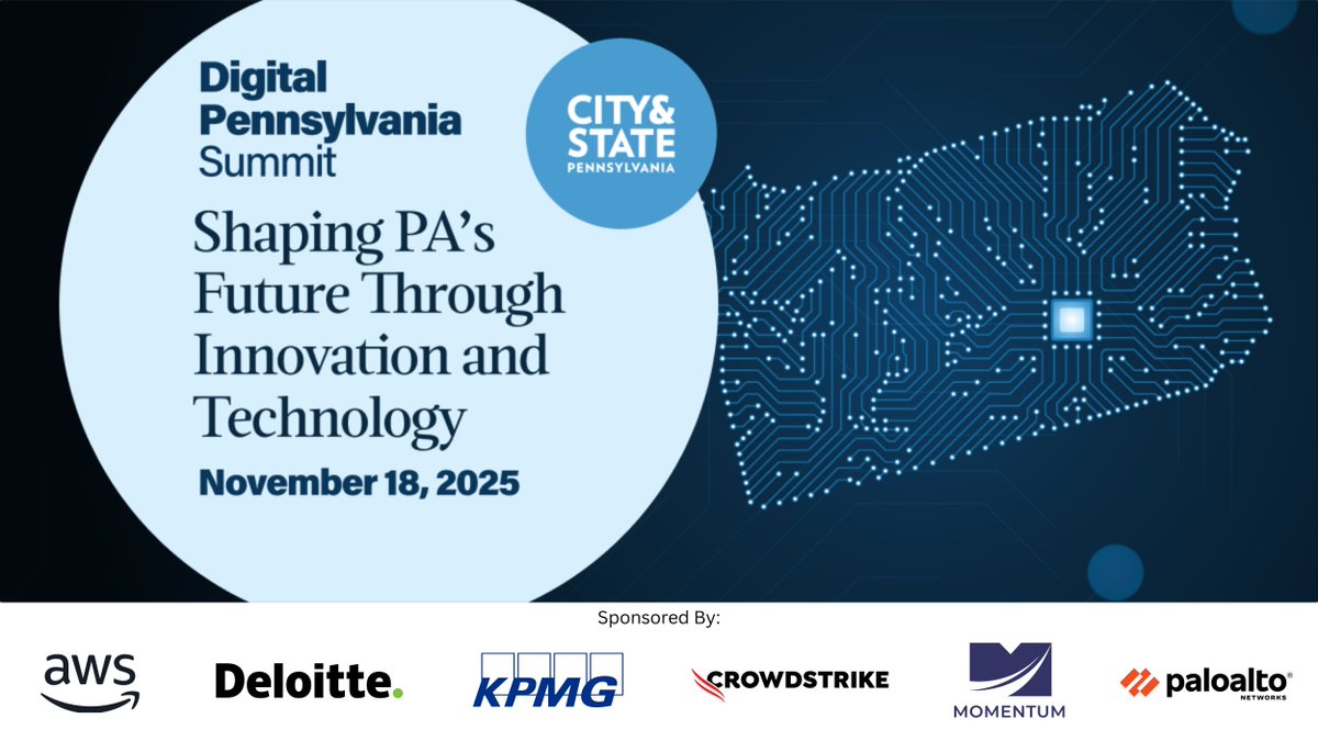 CityAndStatePA's tweet photo. Cybersecurity is more important than ever! Celebrate Cybersecurity Awareness Month and save on tickets for next monthβs Digital Pennsylvania Summit - early bird rates end THIS Friday! ππ»
π https://t.co/j9UkLx6VrC
#DigitalPASummit #CybersecurityAwarenessMonth #TechLeadership https://t.co/2oHkil5MGA