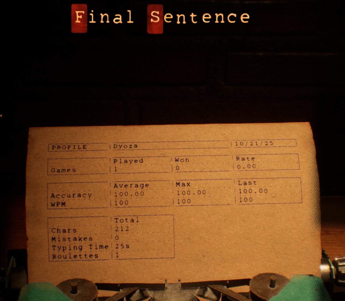 qqDyoza's tweet image. first time playing this game and I GOT SECOND PLACE WOO lol i still died :D #finalsentence