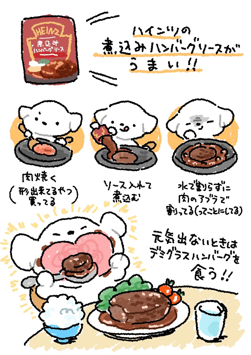 デミグラスハンバーグを作って食べました