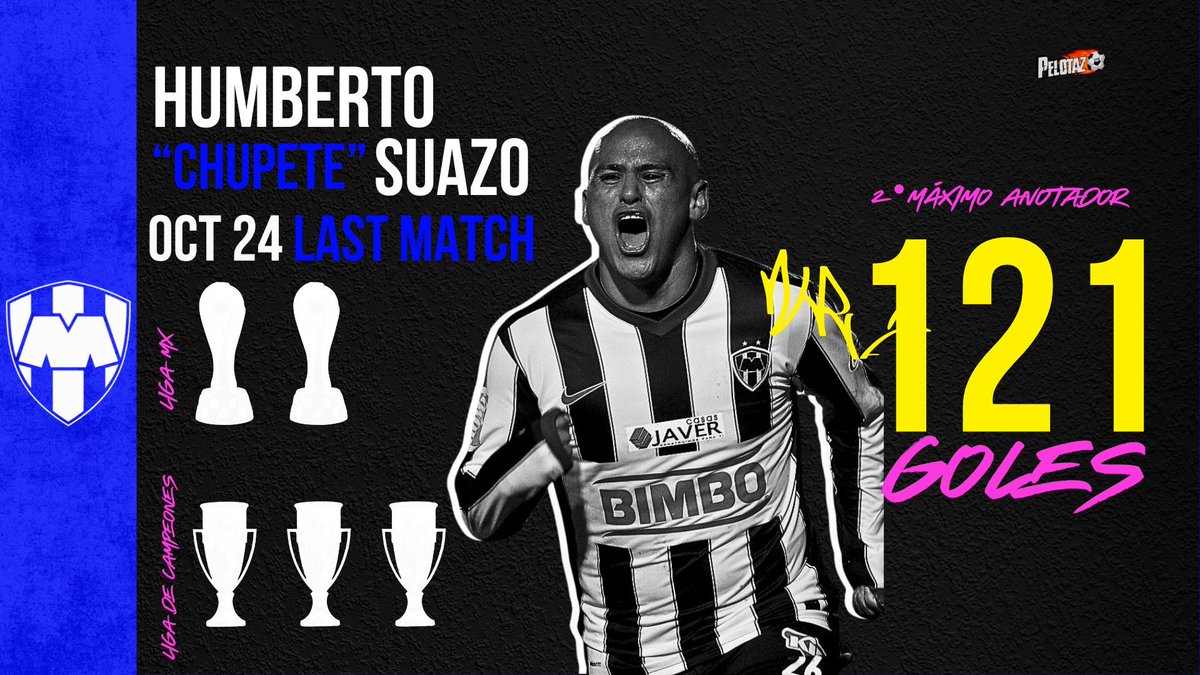 NOSTALGIA RAYADA 🥲

 Muchos recordarán el legado de Humberto Andrés Suazo Pontivo. ¿Lo veremos pronto como entrenador en el club? 
#rayados #chupetesuazo
#retiro