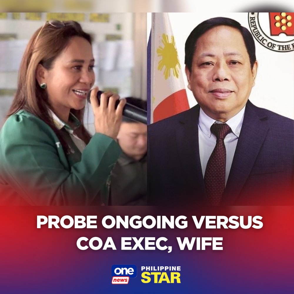 PhilippineStar's tweet photo. The Office of the Ombudsman has launched an investigation into Commission on Audit (COA) Commissioner Mario Lipana and his wife for their alleged involvement in several government projects through Olympus Mining Corp. https://t.co/l6Wso7S7oQ | via @onenewsph https://t.co/J2rvWvbK5N