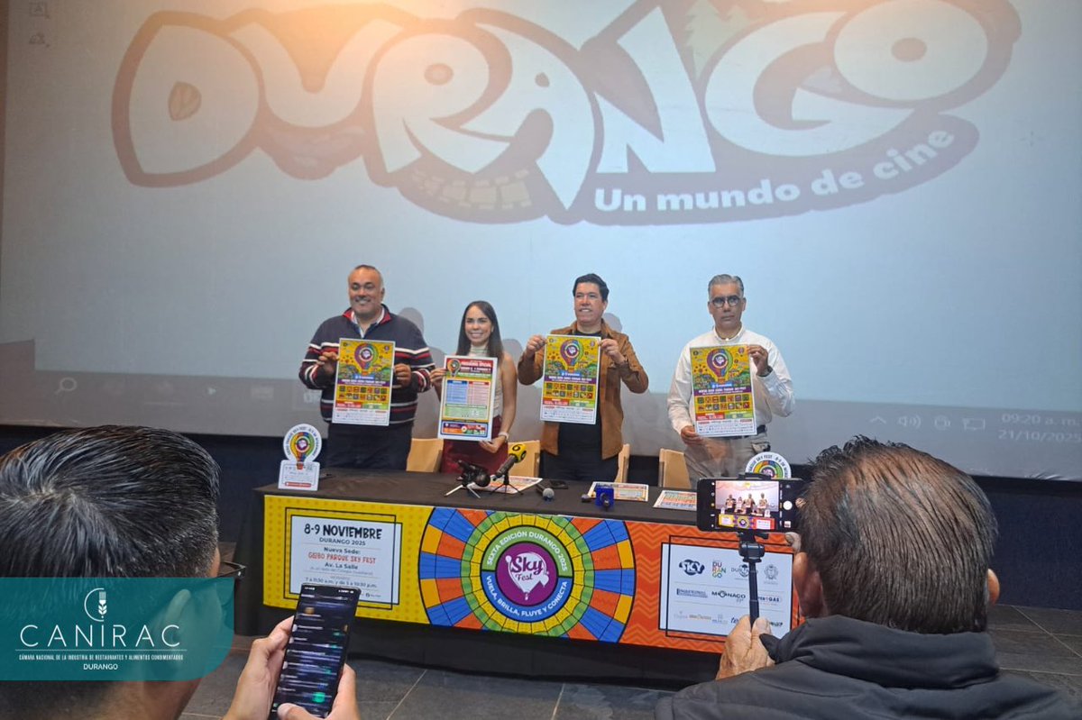 CaniracDgo's tweet image. 🎈 Durango se eleva al cielo con tradición y color ☁️

Desde @CANIRACDurango nos unimos a la presentación del Sky Fest Durango 2025, un evento que impulsa el turismo, la convivencia familiar y el orgullo por nuestra tierra. 🌄✨
Este 8 y 9 de noviembre.