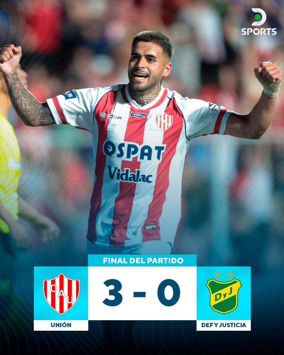 ¡GOLEADA DEL TATENGUE!

⏩ Unión le ganó 3-0 a Defensa y Justicia por la fecha 13 del Torneo Clausura en Santa Fe.

⚽ Agustín Colazo, Damián Fernández (en contra) y Marcelo Estigarribia convirtieron los goles para el local.

Con este resultado está segundo en su Zona.

📸 CAU