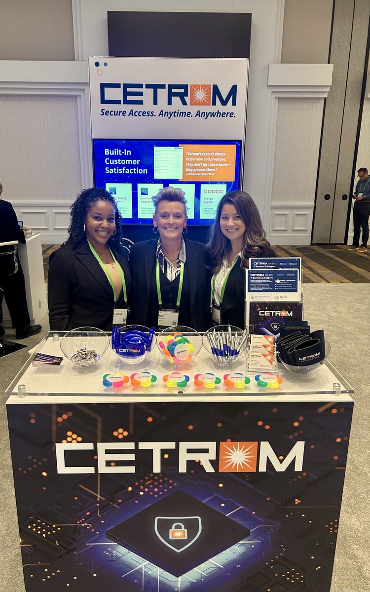 The Cetrom Golden Girls are soaking it up in San Diego at #CCHUC. Let’s connect about your current IT needs and challenges on-site or online at cetrom.net. 

#msp #mssp #accounting #cchaxcess #managedsecurity #ITprovider #cloudhosting #AI #ITsupport