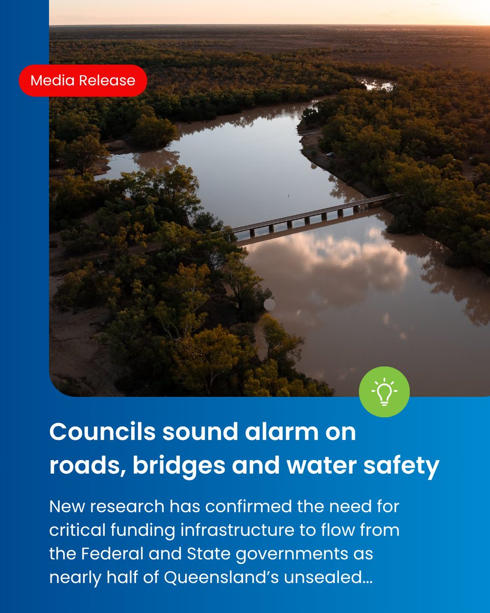 🚨 Media Release: Councils sound alarm on roads, bridges and water safety

🔗 lgaq.news/councils-sound…

#LGAQ2025