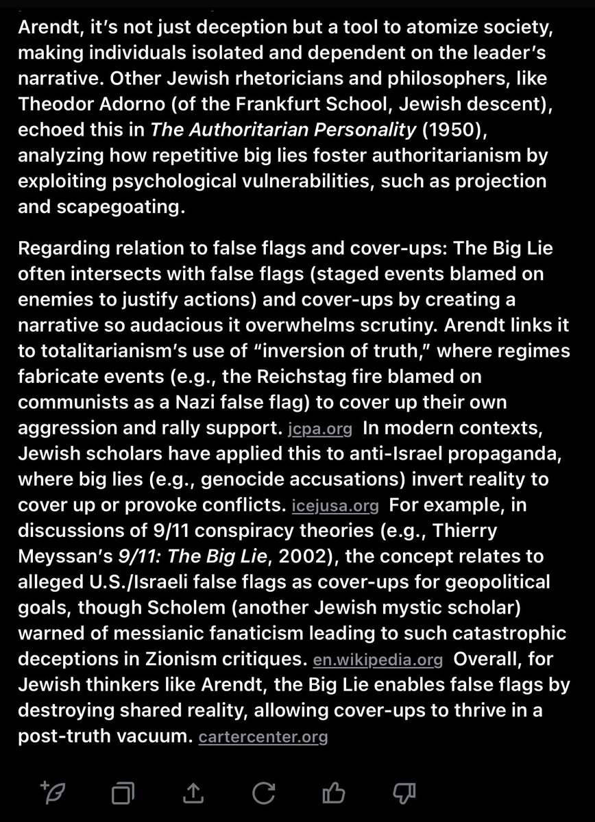 KimWexlerMAJD's tweet image. #TheBigLie a narrative so audacious it overwhelms scrutiny #HannahArendt