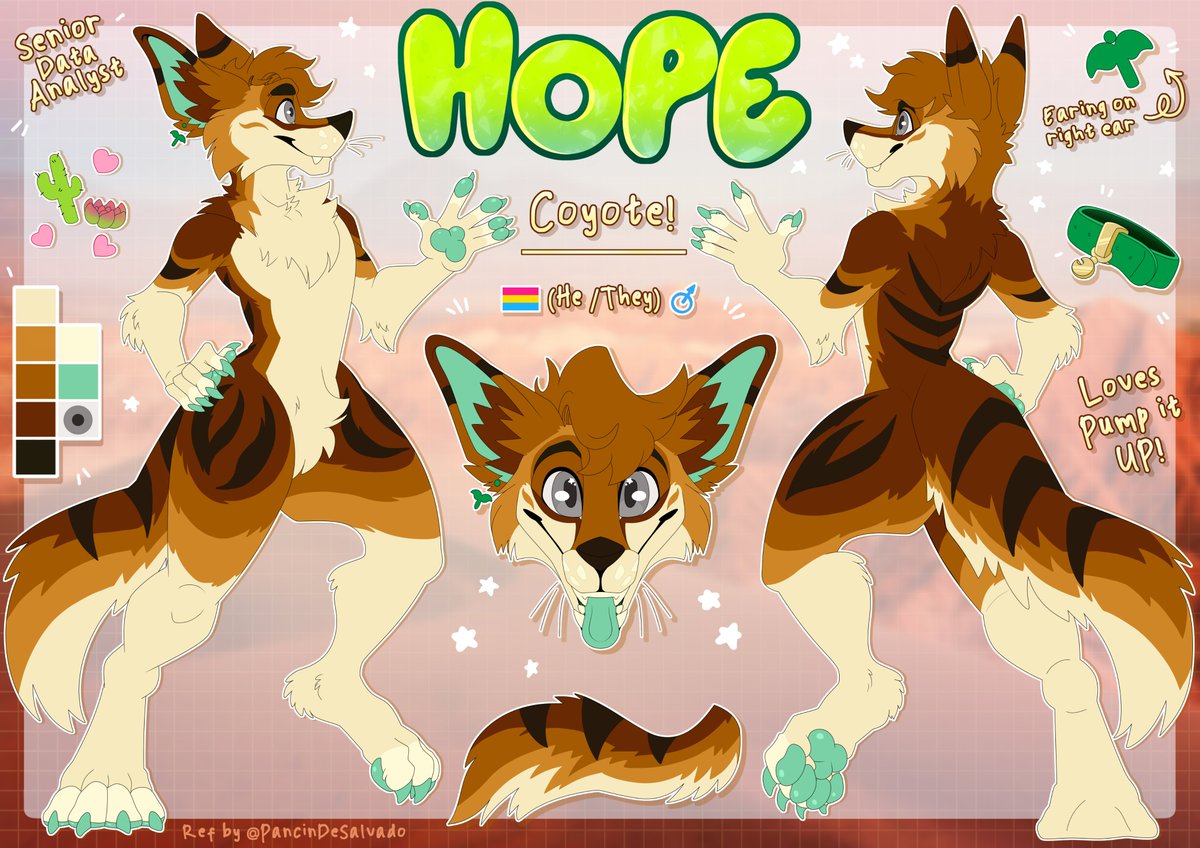 🌵🦊Ref for Hope the Coyote!🦊🌵
 In love with how I made this ref, hope you guys like it too!

RETWEETS AND COMMENTS HIGHLY APPRECIATED!!