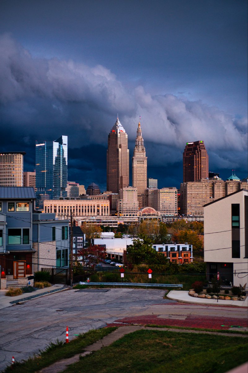 Storms rolling through Cleveland.