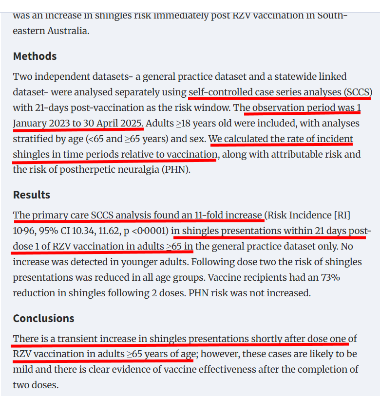 VaccineMole (@vaccinemole) on Twitter photo That's false <a href="/DrNeilStone/">Neil Stone</a>, a new self-Controlled Study pub 9 Sept 2025, shows adults ≥65, taking Shingrix® GSK's Shingles Vaccine, "transiently" increases their risk of contracting shingles by 11 times compared to pre-vaccination period (unvaccinated), according to Shetty et That's false <a href="/DrNeilStone/">Neil Stone</a>, a new self-Controlled Study pub 9 Sept 2025, shows adults ≥65, taking Shingrix® GSK's Shingles Vaccine, "transiently" increases their risk of contracting shingles by 11 times compared to pre-vaccination period (unvaccinated), according to Shetty et