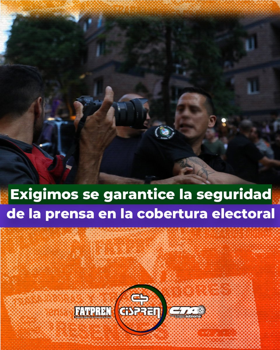 Desde el Círculo Sindical de la Prensa y la Comunicación de Córdoba (Cispren) expresamos nuestro más enérgico repudio ante los hechos de violencia sufridos por trabajadores mientras cumplían con la cobertura informativa de un evento político.