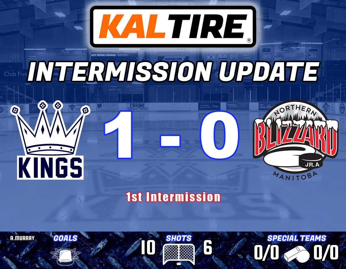 Kings with an early advantage after the opening period.

#MJHL #ForTheCrown 👑