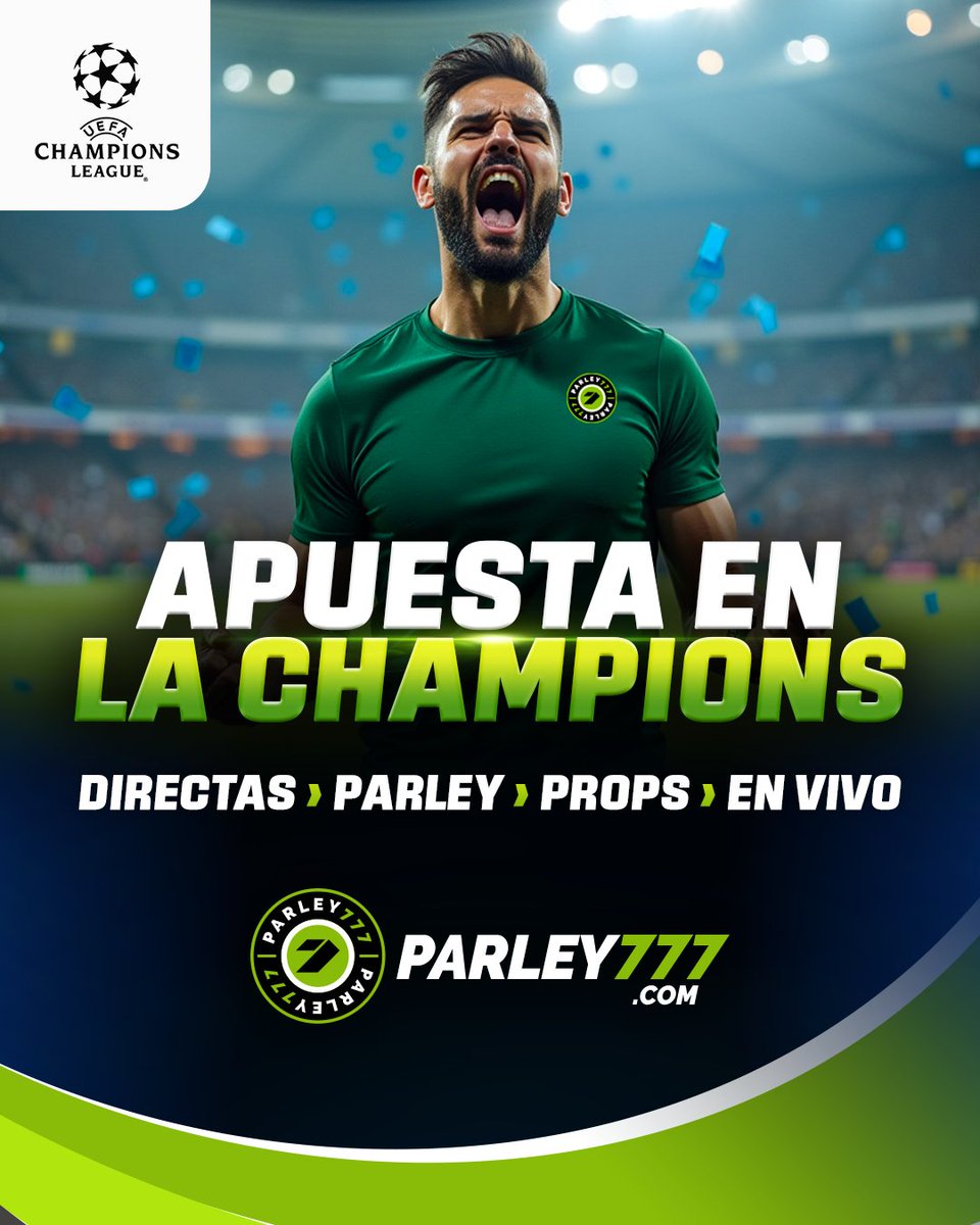 parley777's tweet photo. Triplica tu Suerte 🤑🤑🤑 con la Champions League 🏆 en https://t.co/qFXzctqSRF 🍀. Sella tickets con Apuestas Directas, Parley, Props y Jugadas En Vivo para cada partido. ¡Apuesta ahora!

#apuestasdeportivas #parley #creadordeapuestas #apuestasenvivo https://t.co/FjFkrWaL1Q