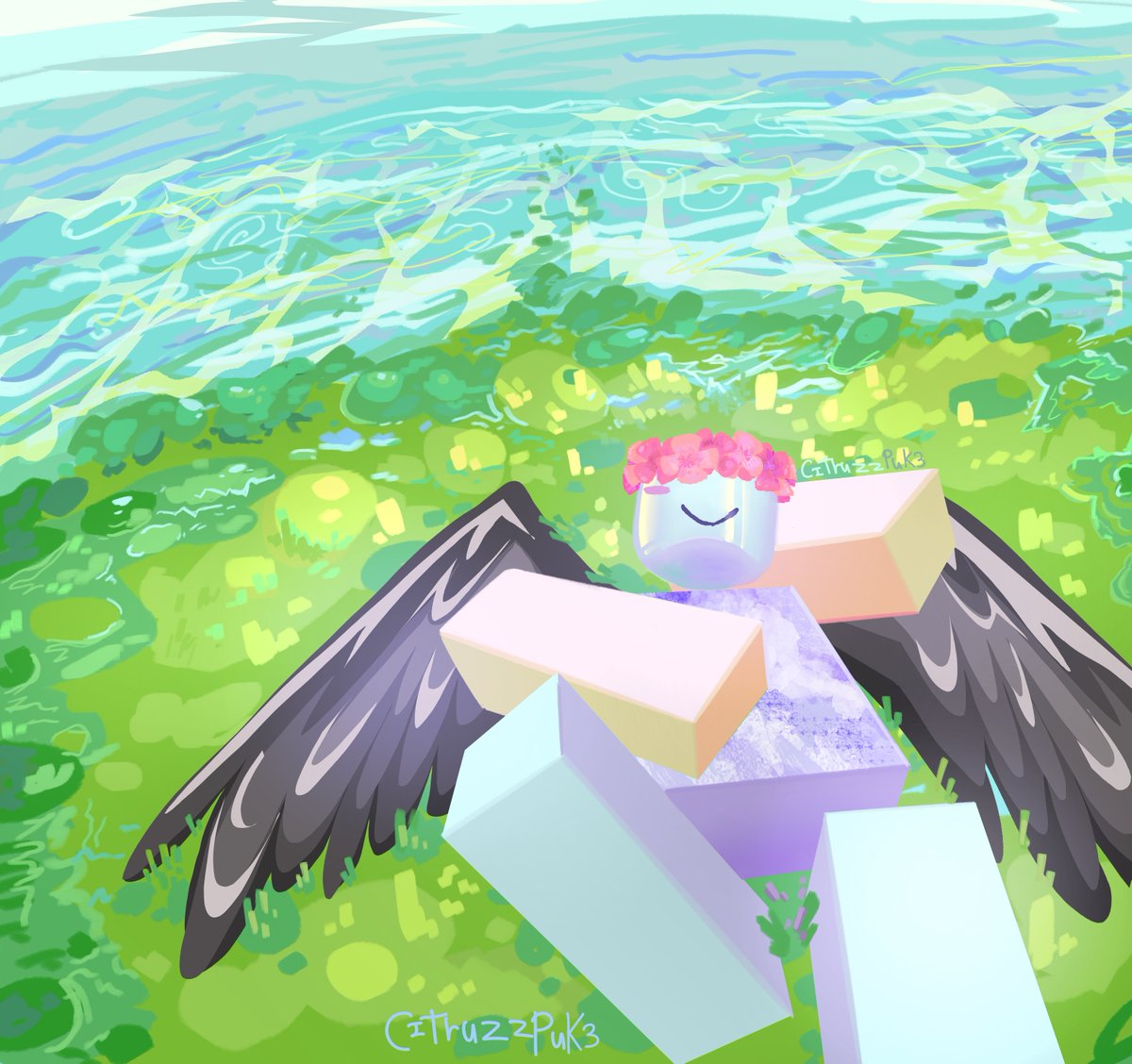 Citruzzpuk3's tweet image. [speedpaint]

its name is Windy Flowey ^^ #robloxoc #robloxian #art