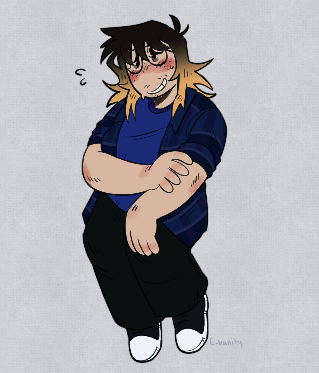 ComputerVanity's tweet image. Uhhh just a drawing of me today (yes i do own a biscuit fit)