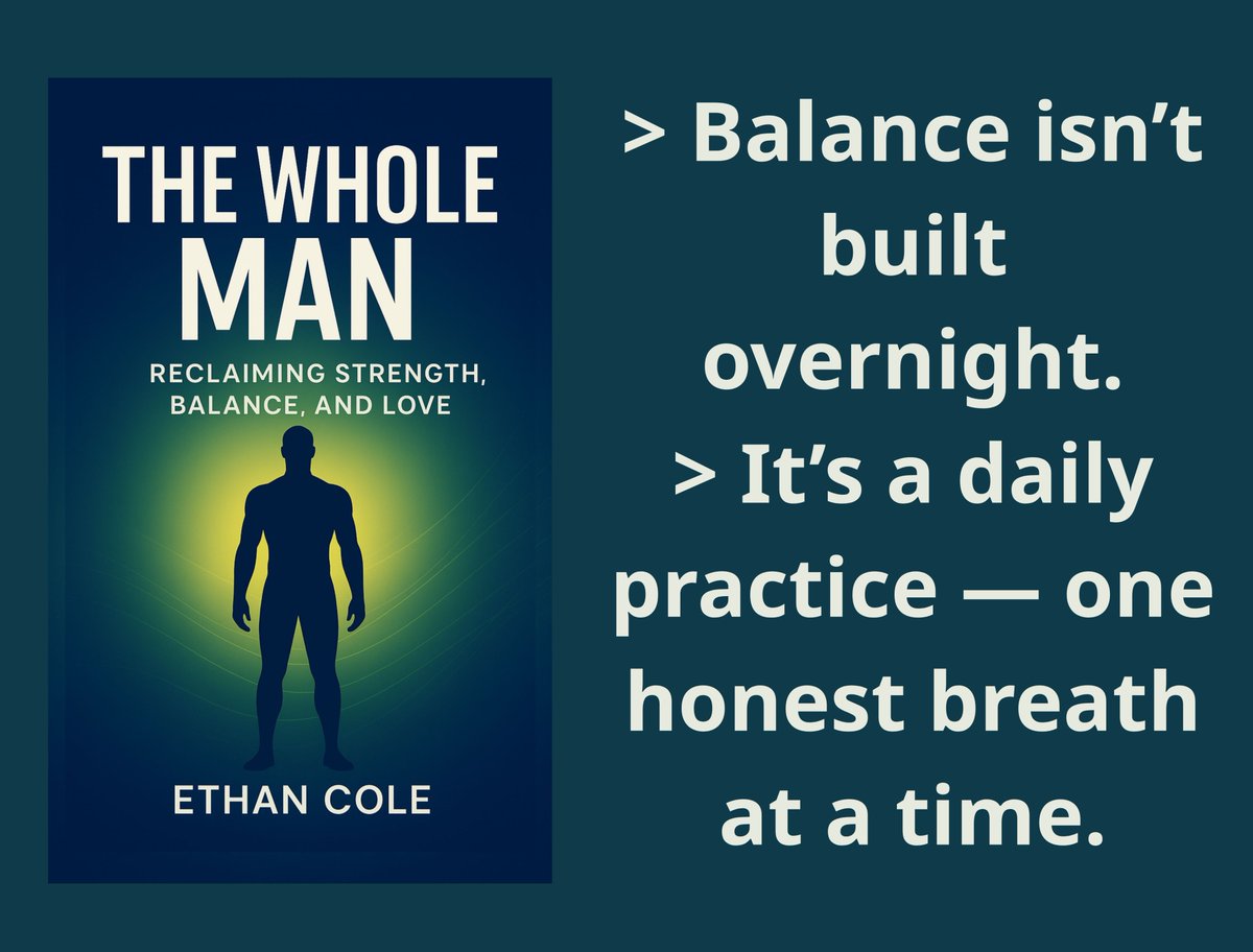 nicholaswht03's tweet image. &amp;gt; Balance isn’t built overnight.
&amp;gt; It’s a daily practice — one honest breath at a time.
&amp;gt;
&amp;gt; #DailyInspiration #MensAwakening #TheWholeMan